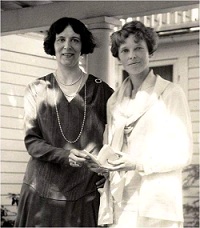 Clara Adams and Amelia Earheart