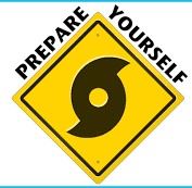 Image of a sign saying Hurricane Prep
