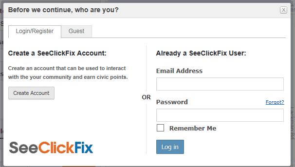 Image of First time user SeeClickFix0